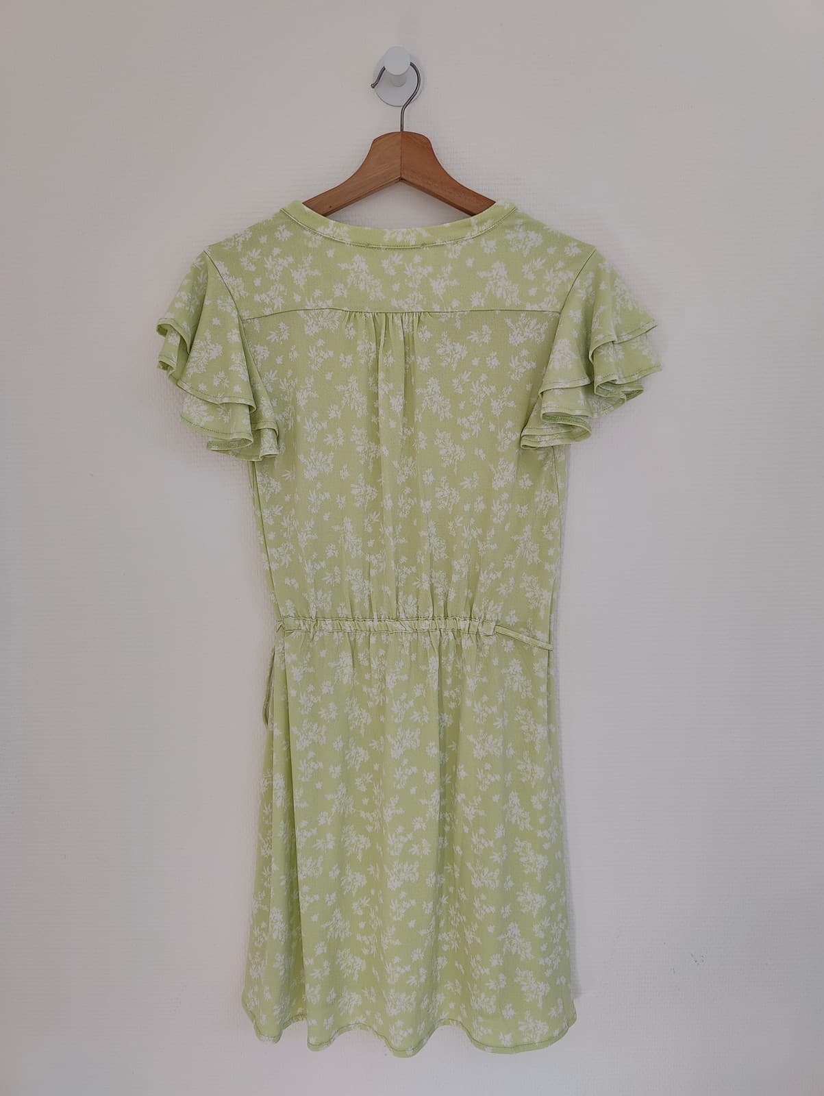 Robe vert pastel à fleurs blanches Mango – Taille XS — photo 5