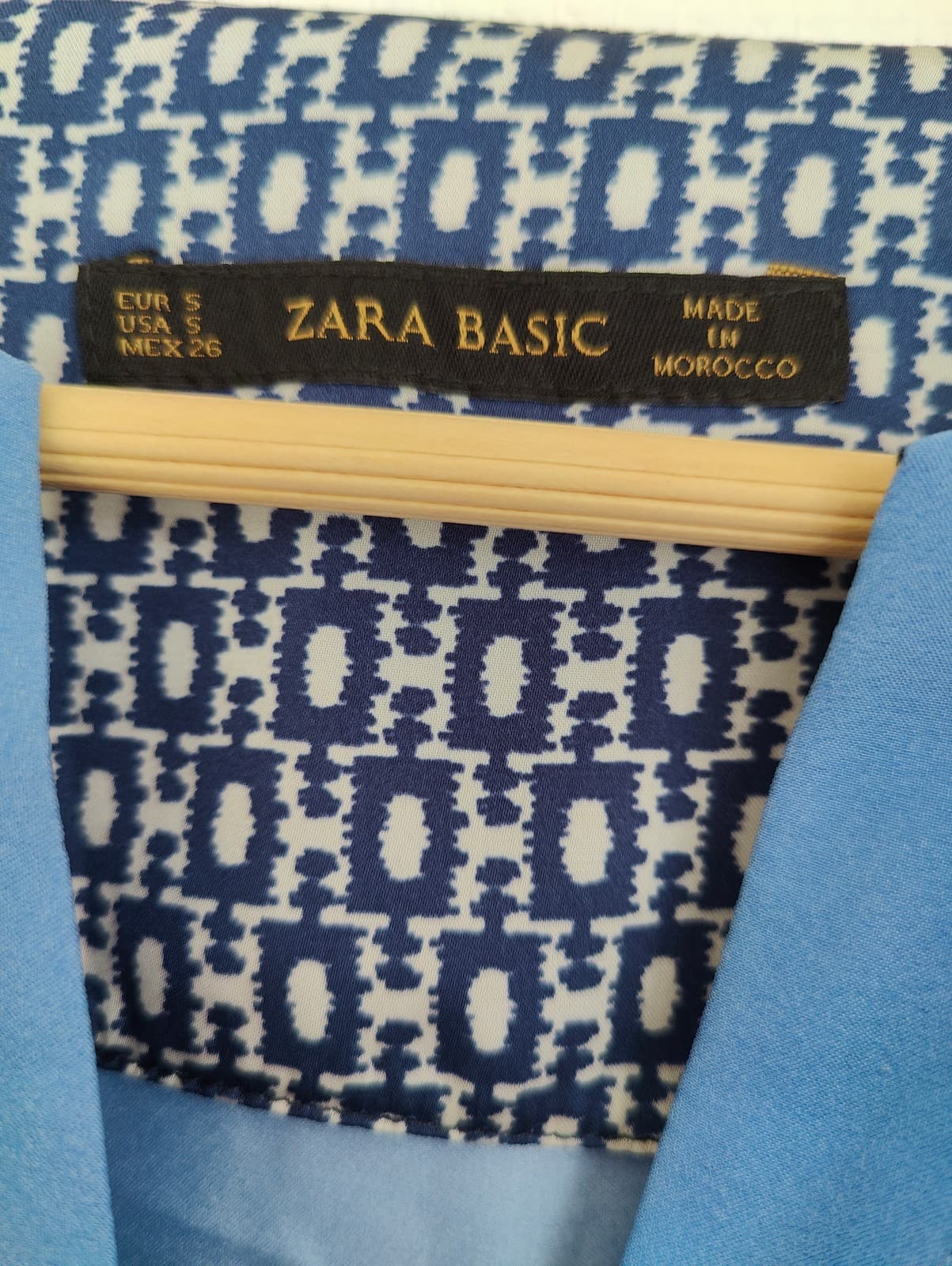 Robe à imprimé géométrique bleu Zara – Taille S — photo 4