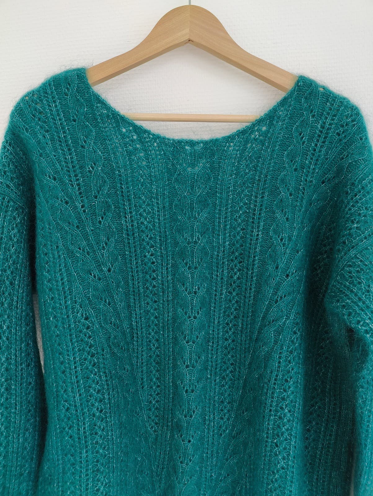 Pull ajouré vert émeraude Sézane – Taille XL — photo 2
