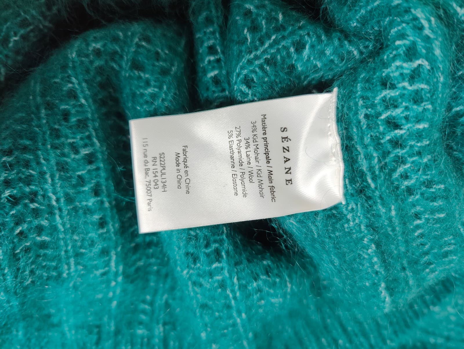 Pull ajouré vert émeraude Sézane – Taille XL — photo 6