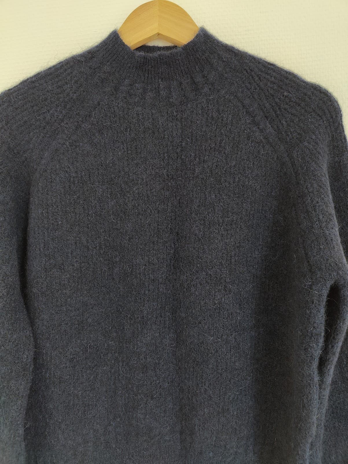 Pull col montant en alpaga bleu marine Sézane – Taille XXS — photo 2