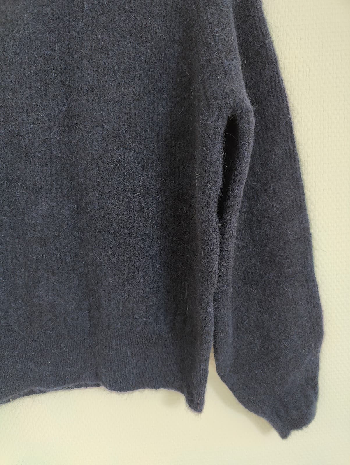 Pull col montant en alpaga bleu marine Sézane – Taille XXS — photo 3