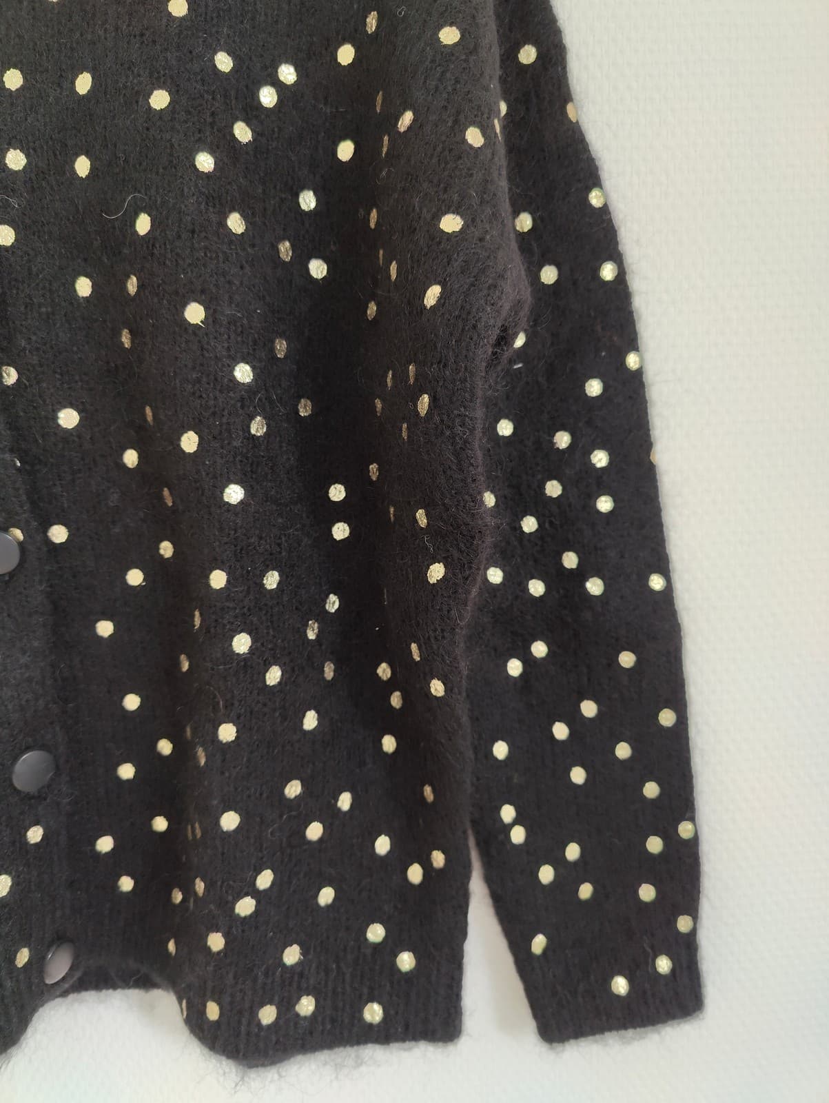 Gilet Sézane noir à pois dorés – Taille XS — photo 3
