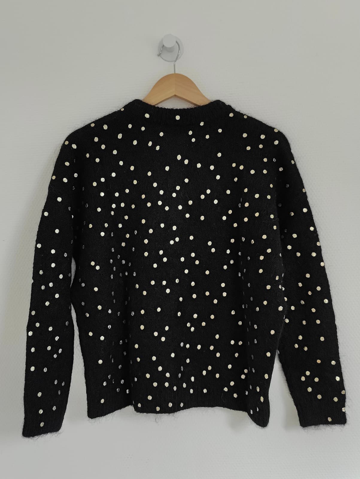Gilet Sézane noir à pois dorés – Taille XS — photo 4