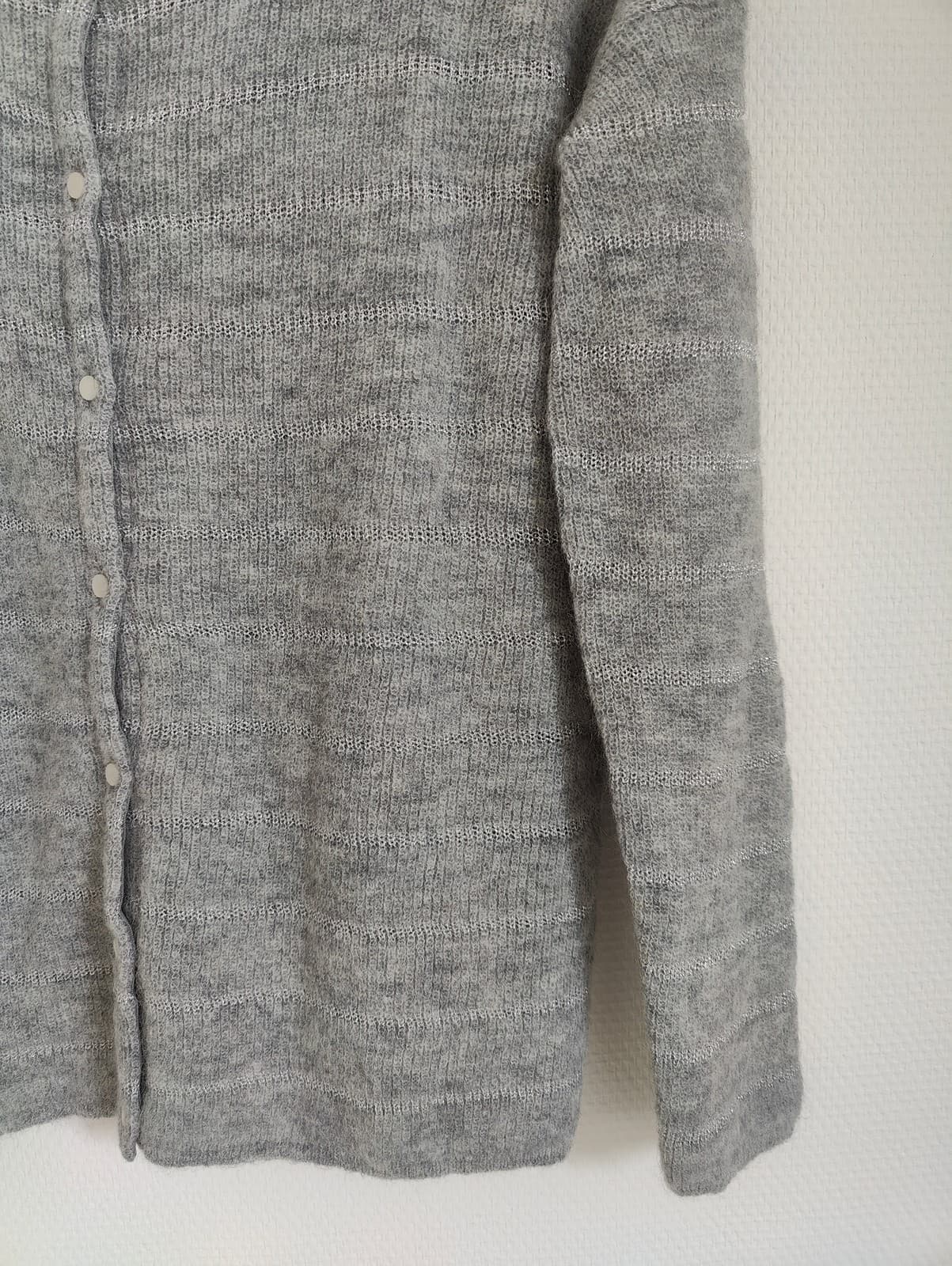 Cardigan gris chiné boutonné Sézane – Taille XS — photo 3