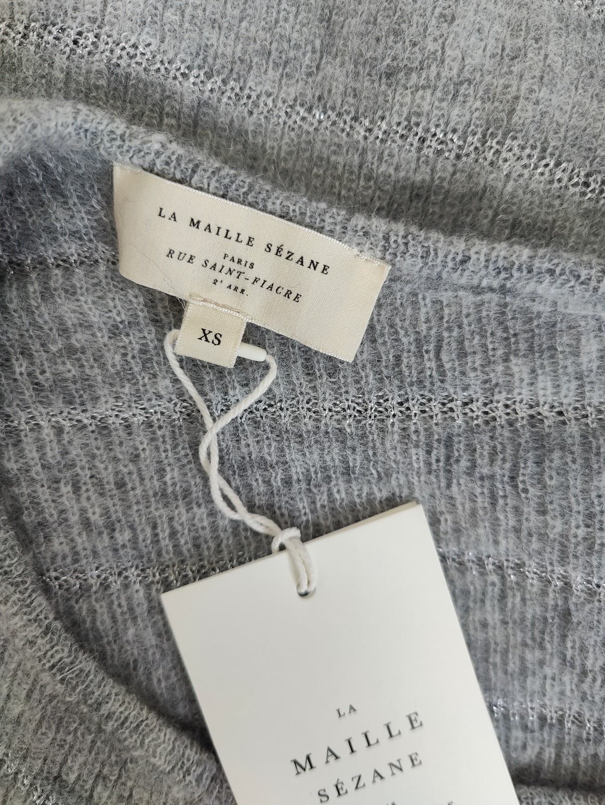 Cardigan gris chiné boutonné Sézane – Taille XS — photo 4