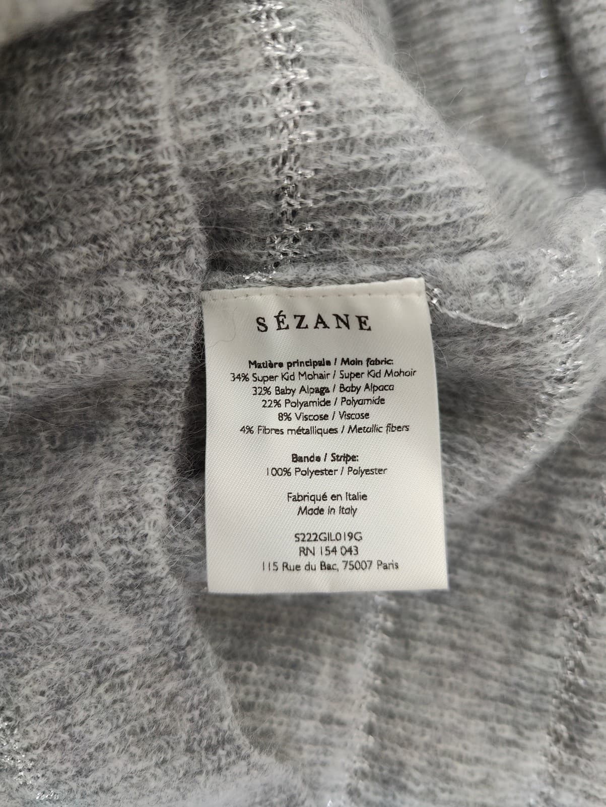 Cardigan gris chiné boutonné Sézane – Taille XS — photo 6