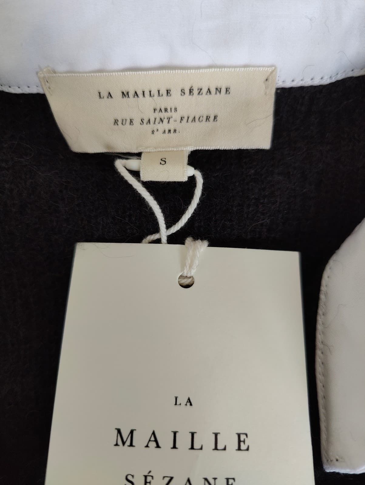 Gilet Sézane noir à col Claudine – Taille S — photo 5