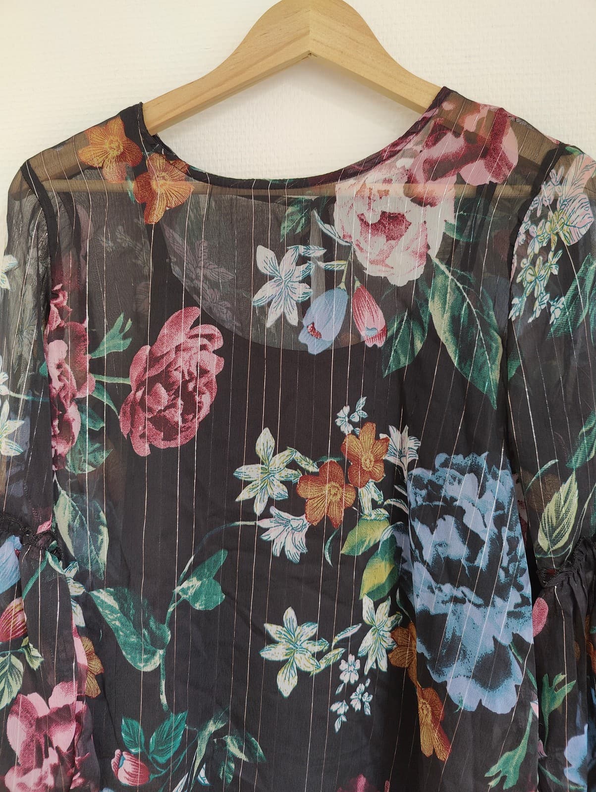 Blouse Object fleurie noire – Taille 38 — photo 2