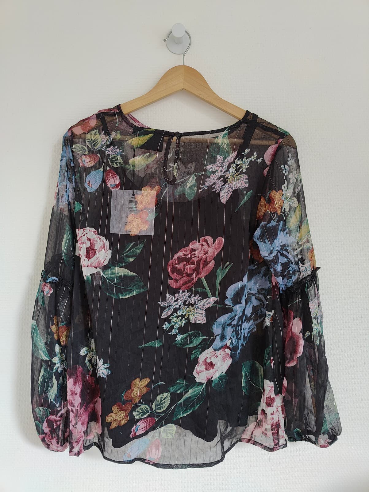 Blouse Object fleurie noire – Taille 38 — photo 4