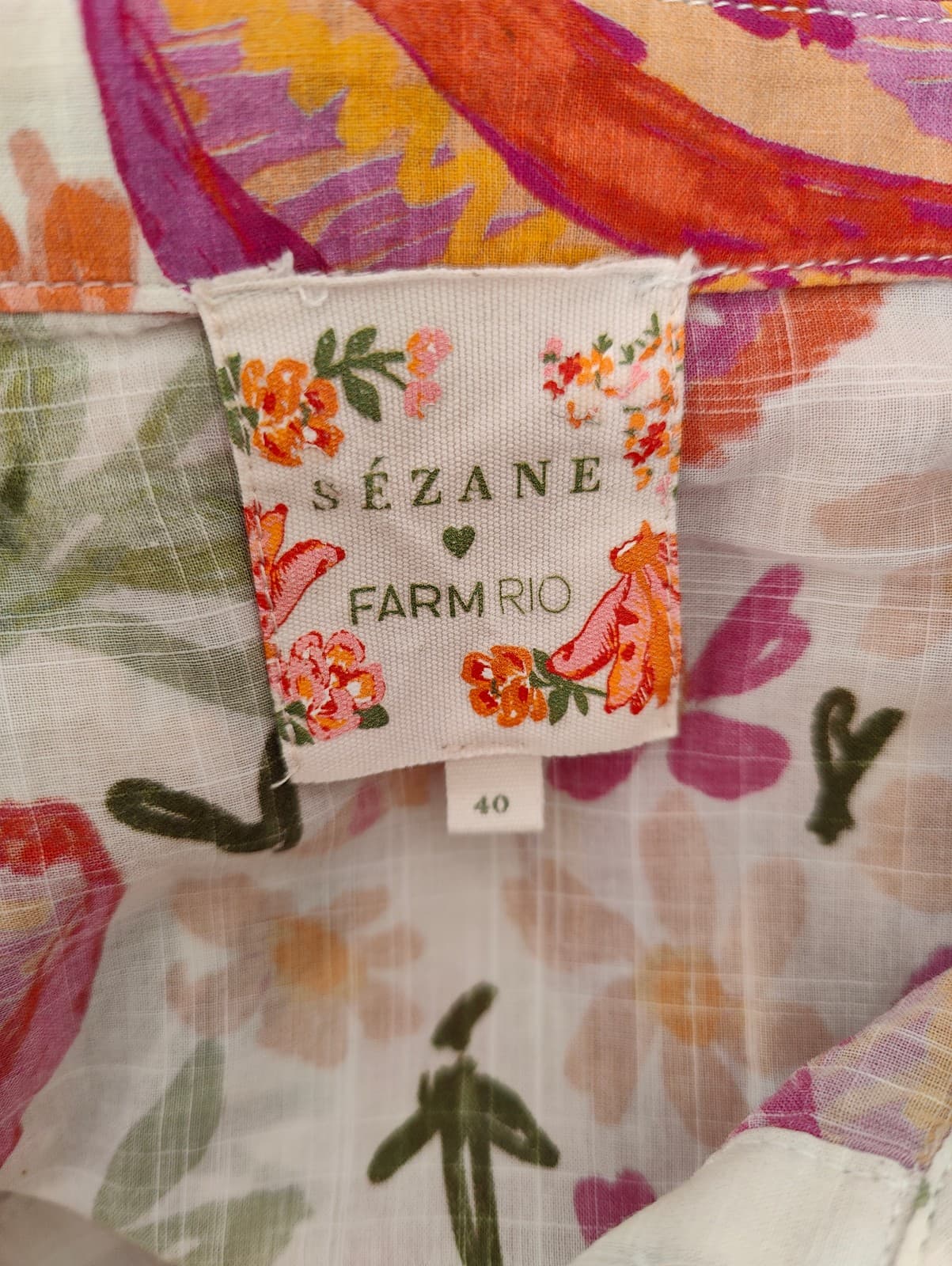Chemisier floral imprimé tropical Sézane x Farm Rio – Taille L — photo 5