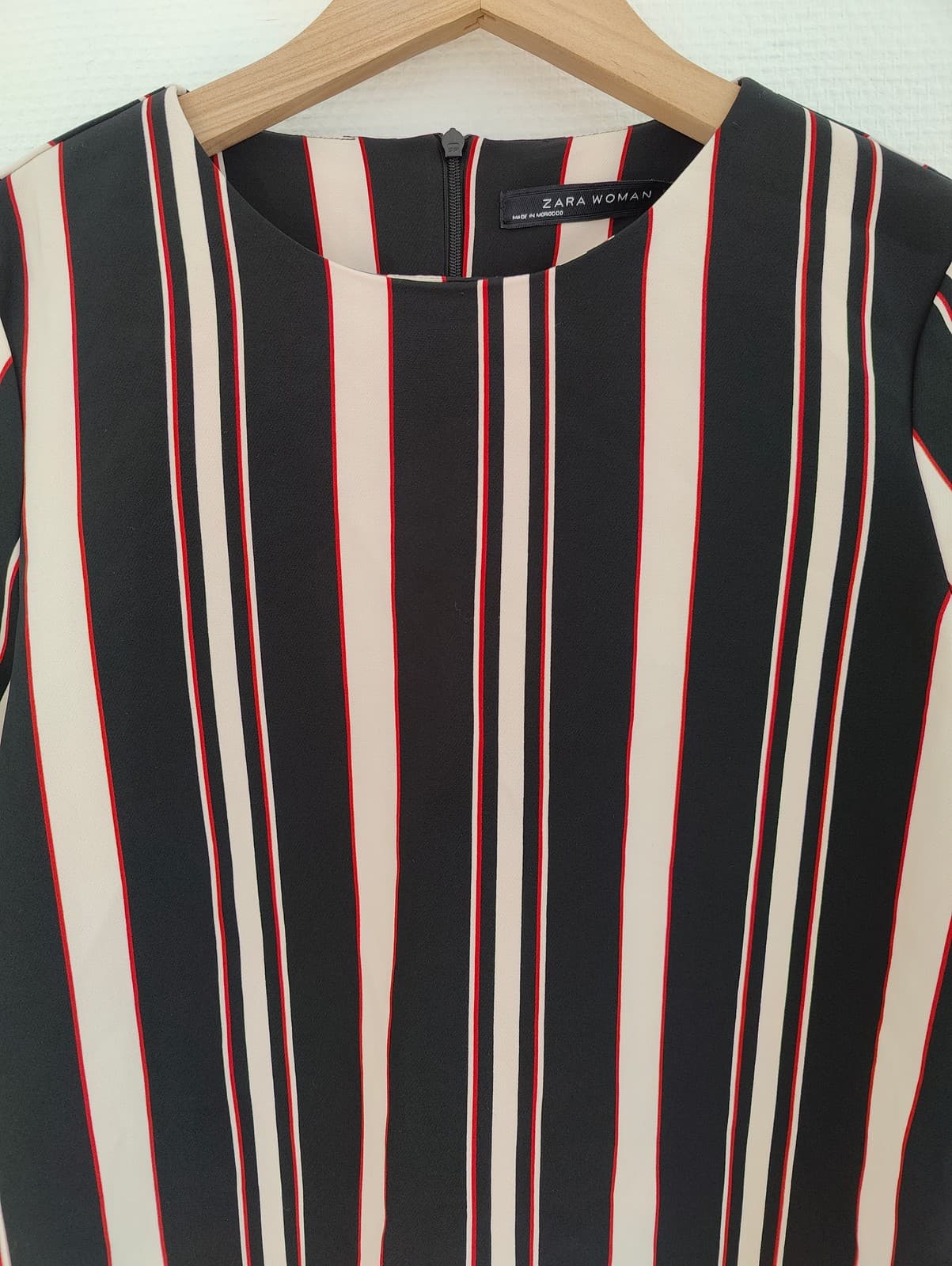 Blouse Zara à rayures noir et écru – Taille S — photo 2
