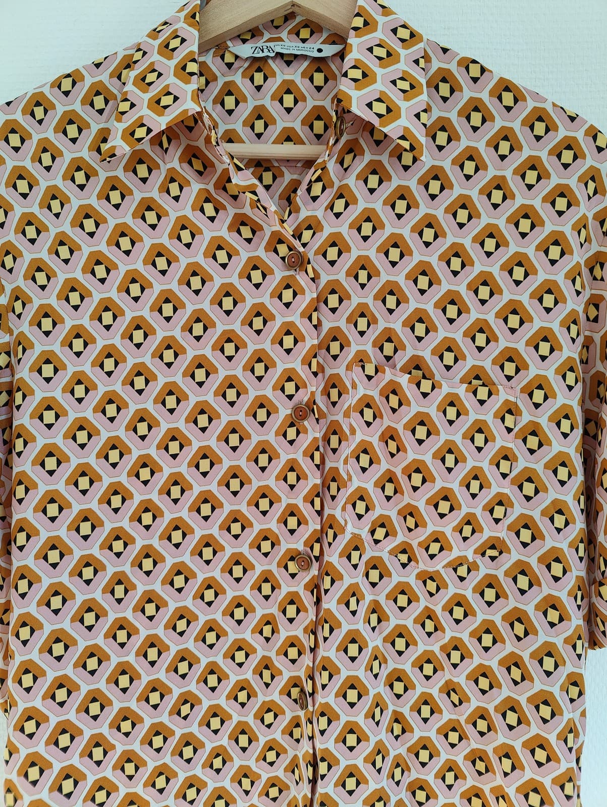 Chemisier imprimé géométrique Zara – Taille XS — photo 2