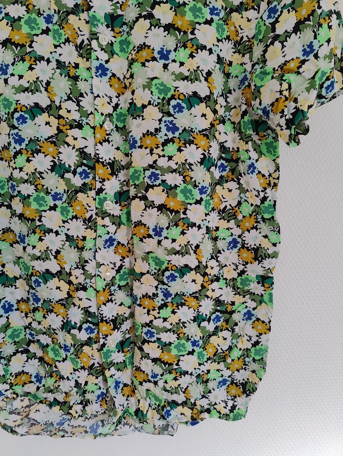 Chemise fleurie verte et bleue  Zara – Taille S — photo 3