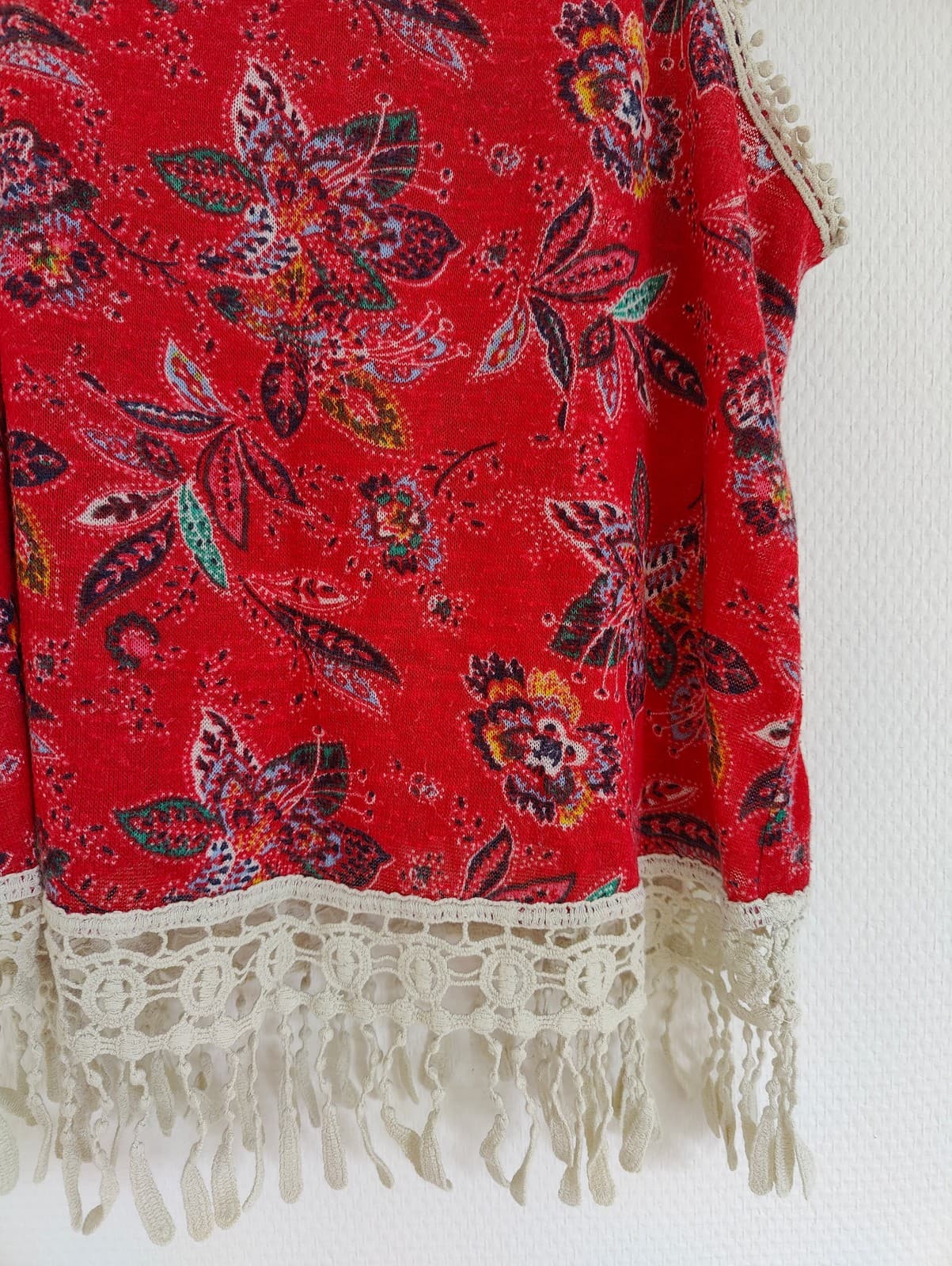Top bohème rouge à motif cachemire Springfield – Taille M — photo 3