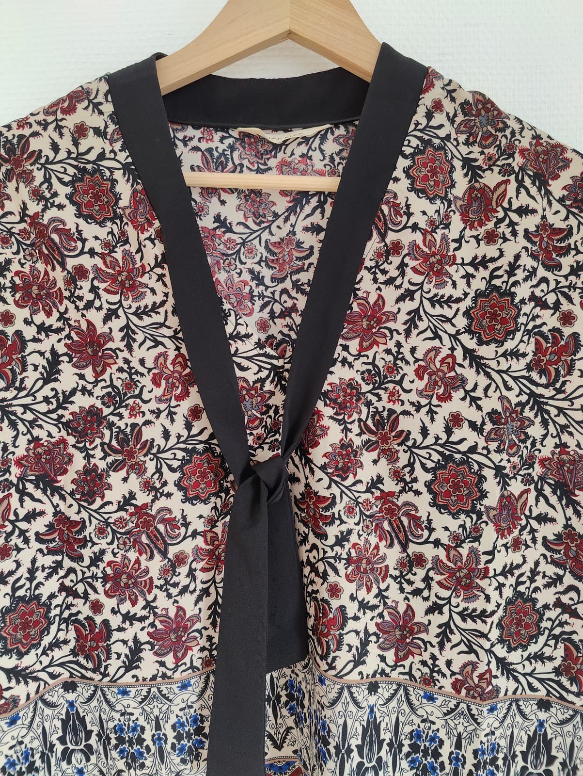 Blouse sans manches à nouer fleuri Naf Naf – Taille 38 — photo 3