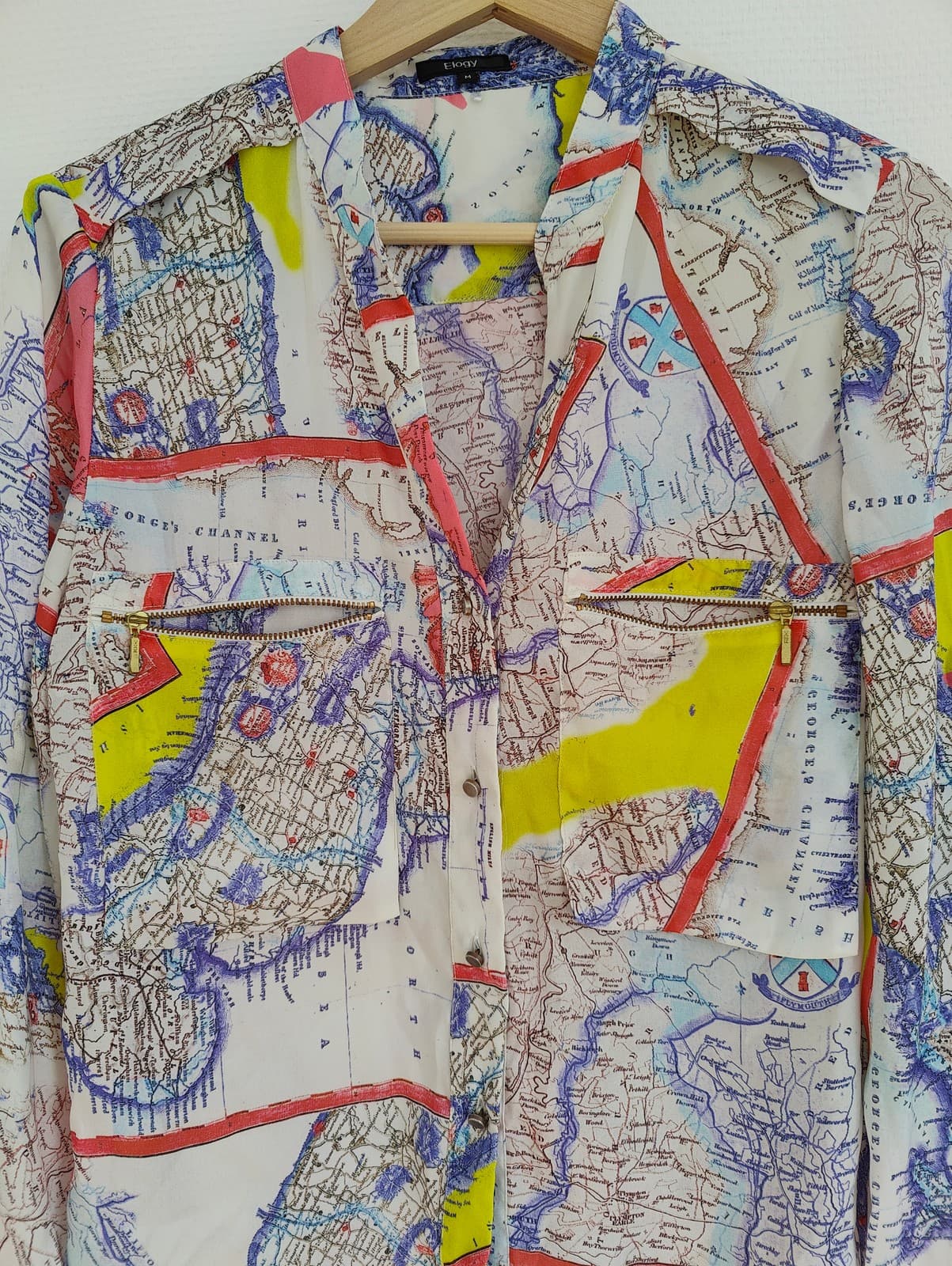 Chemise imprimé carte du monde Elogy – Taille M — photo 3