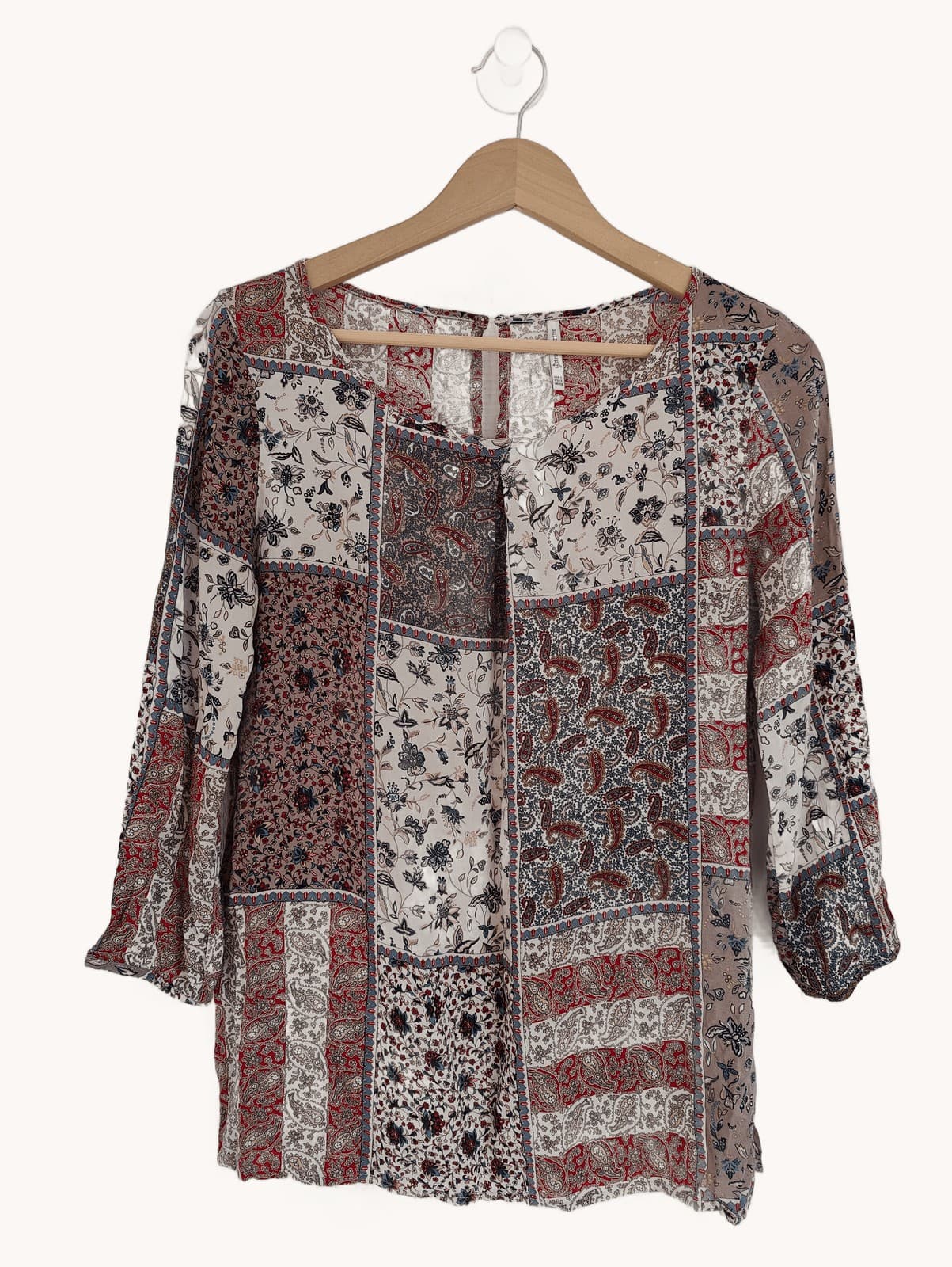 Blouse à motif patchwork Stradivarius – Taille S — photo 2