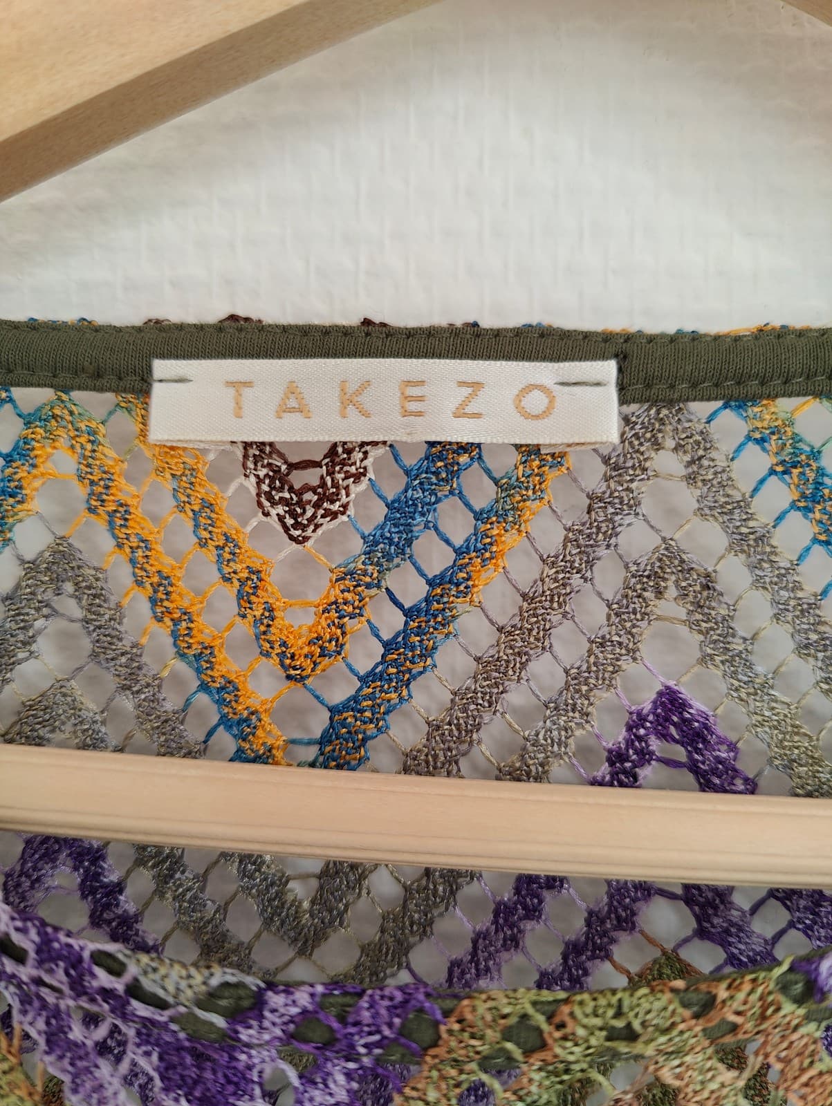 Top maille ajourée chevrons multicolores Takezo – Taille S — photo 5