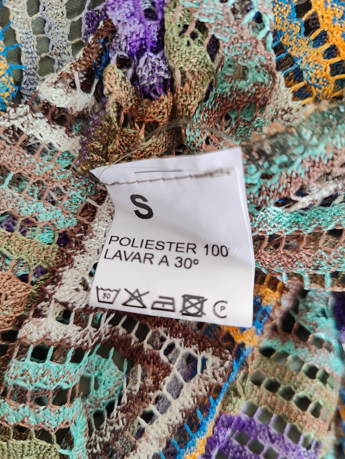 Top maille ajourée chevrons multicolores Takezo – Taille S — photo 6