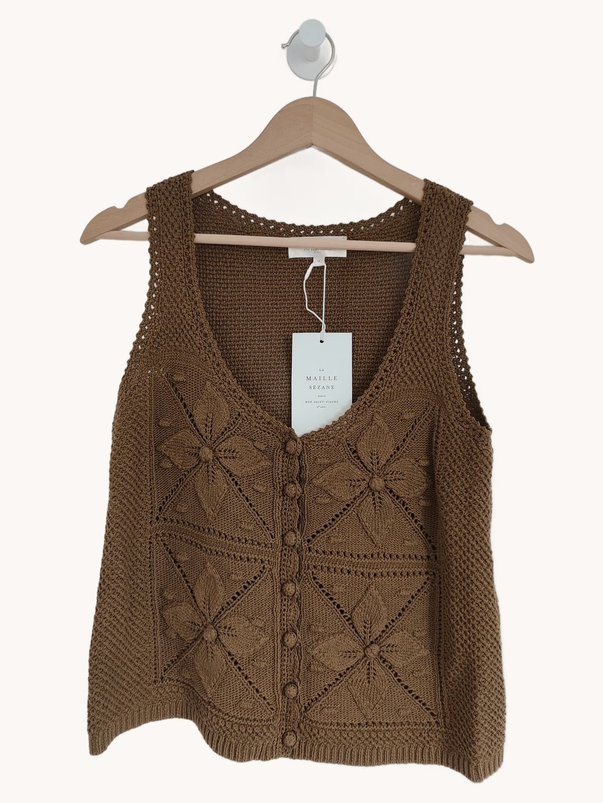 Top en maille boutonné Sézane – Taille M  — photo 2