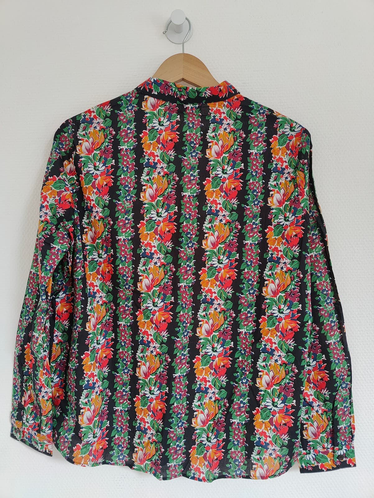 Chemise fleurie rayée multicolore Sézane – Taille M — photo 5