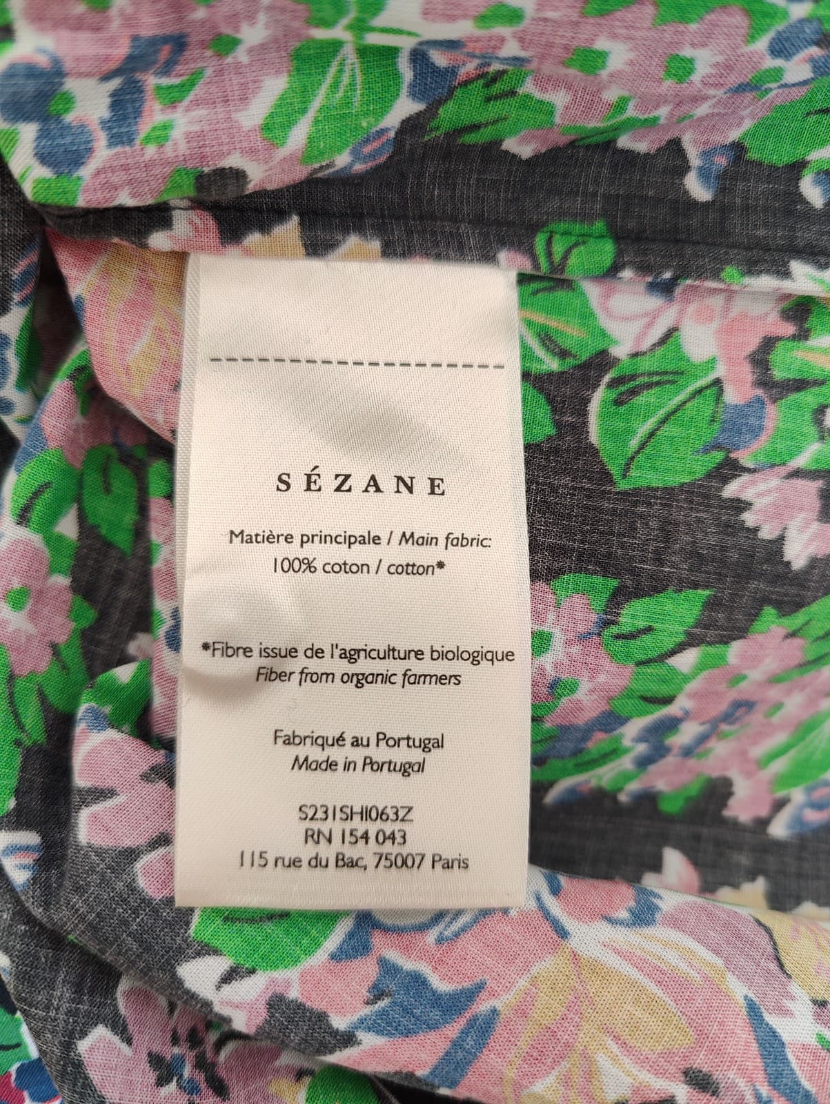 Chemise fleurie rayée multicolore Sézane – Taille M — photo 6