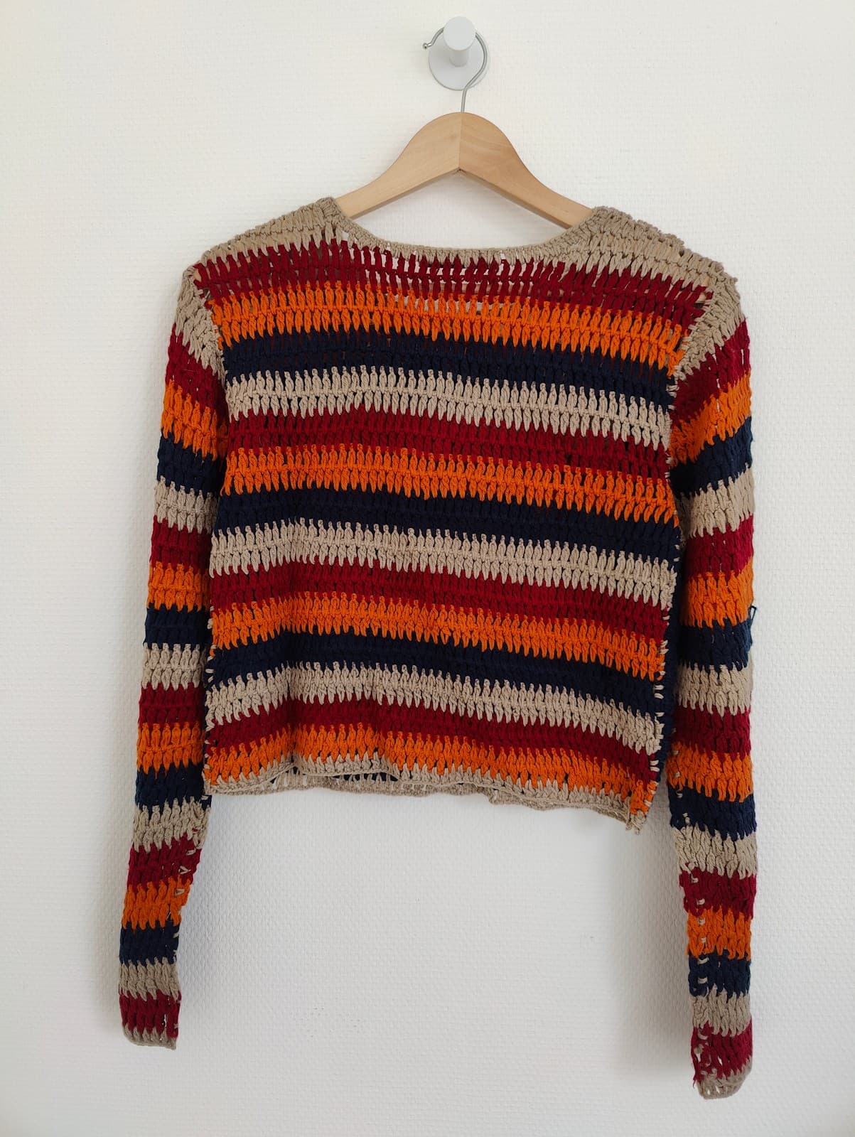 Pull Zara en maille crochet multicolore – Taille S — photo 5
