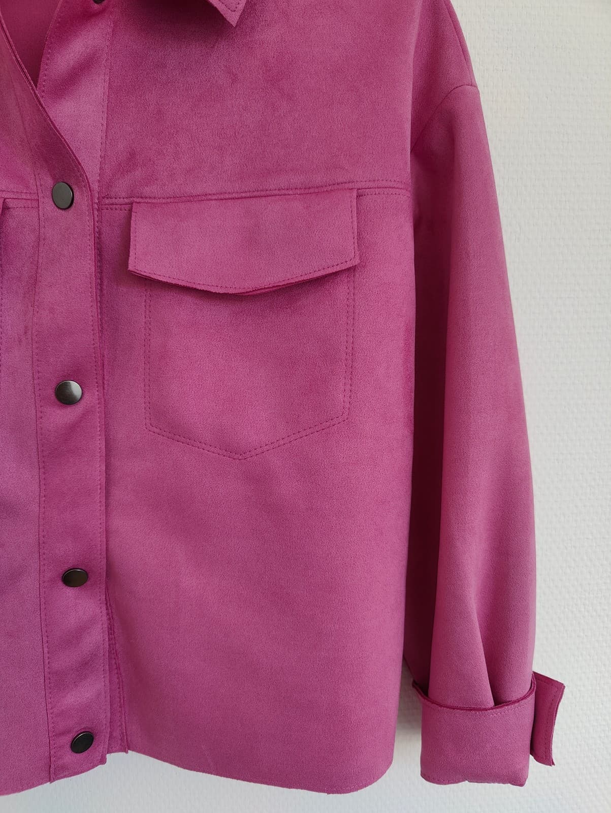Surchemise rose en suédine Zara – Taille S — photo 3