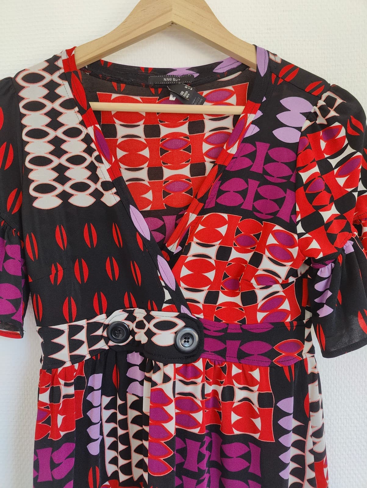 Robe à imprimé géométrique multicolore Mango – Taille M — photo 2