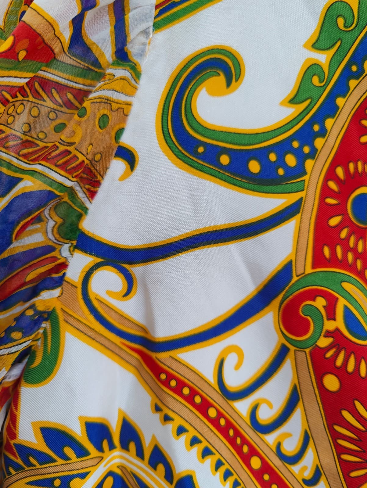 Blouse cachemire multicolore à col noir Zara – Taille M — photo 3