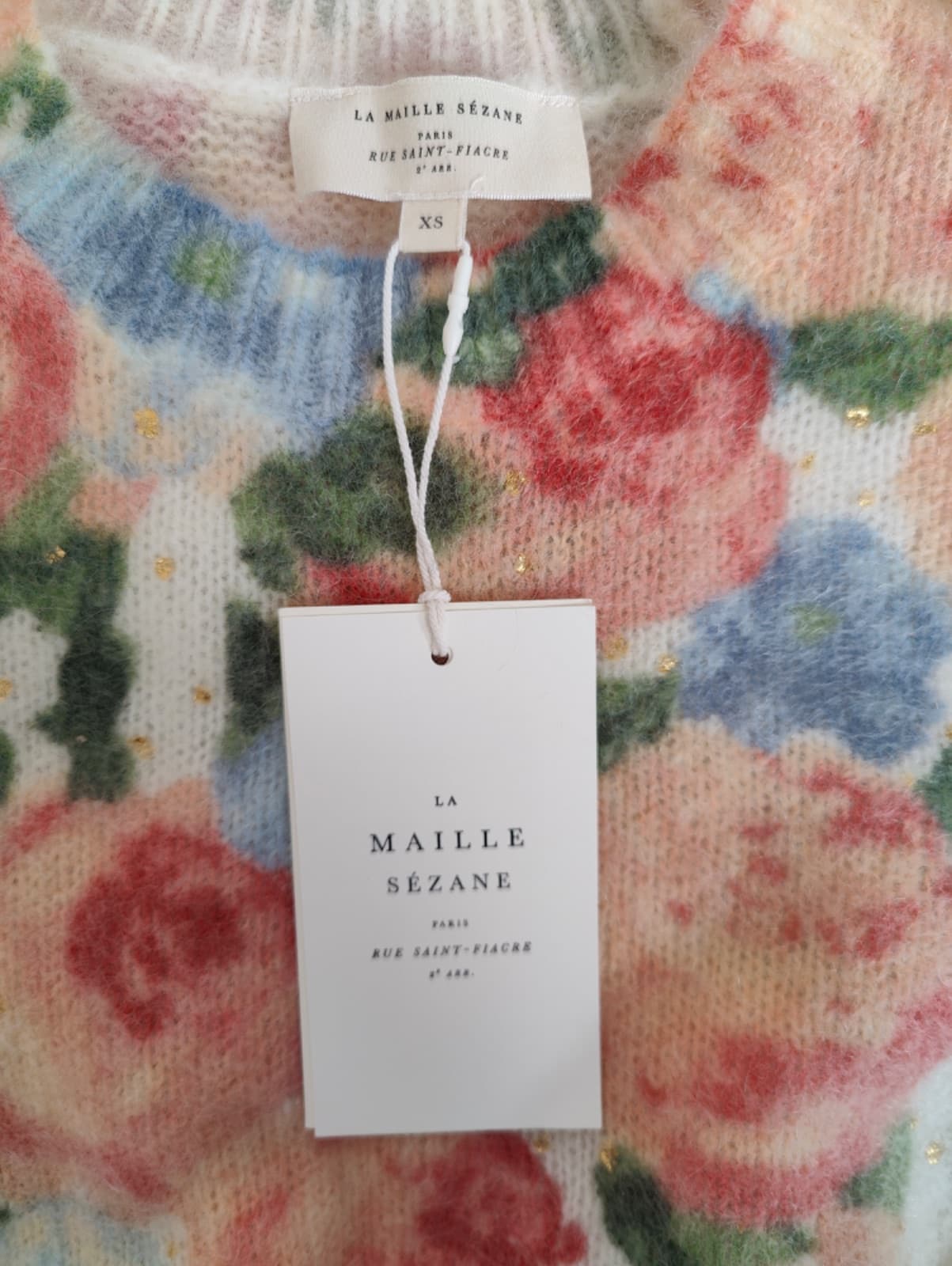 Pull Sézane écru à imprimé floral – Taille XS — photo 3