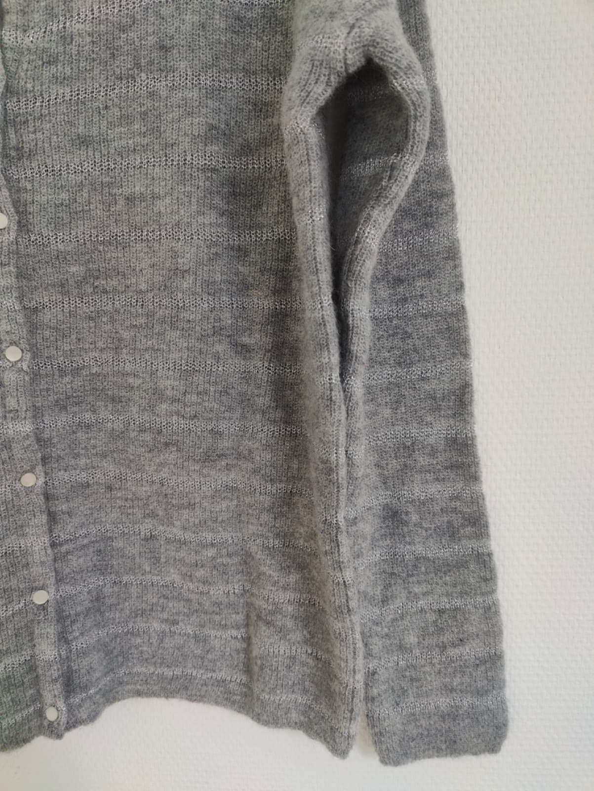 Gilet Gaspard Sézane gris chiné à fils lurex – Taille M — photo 3