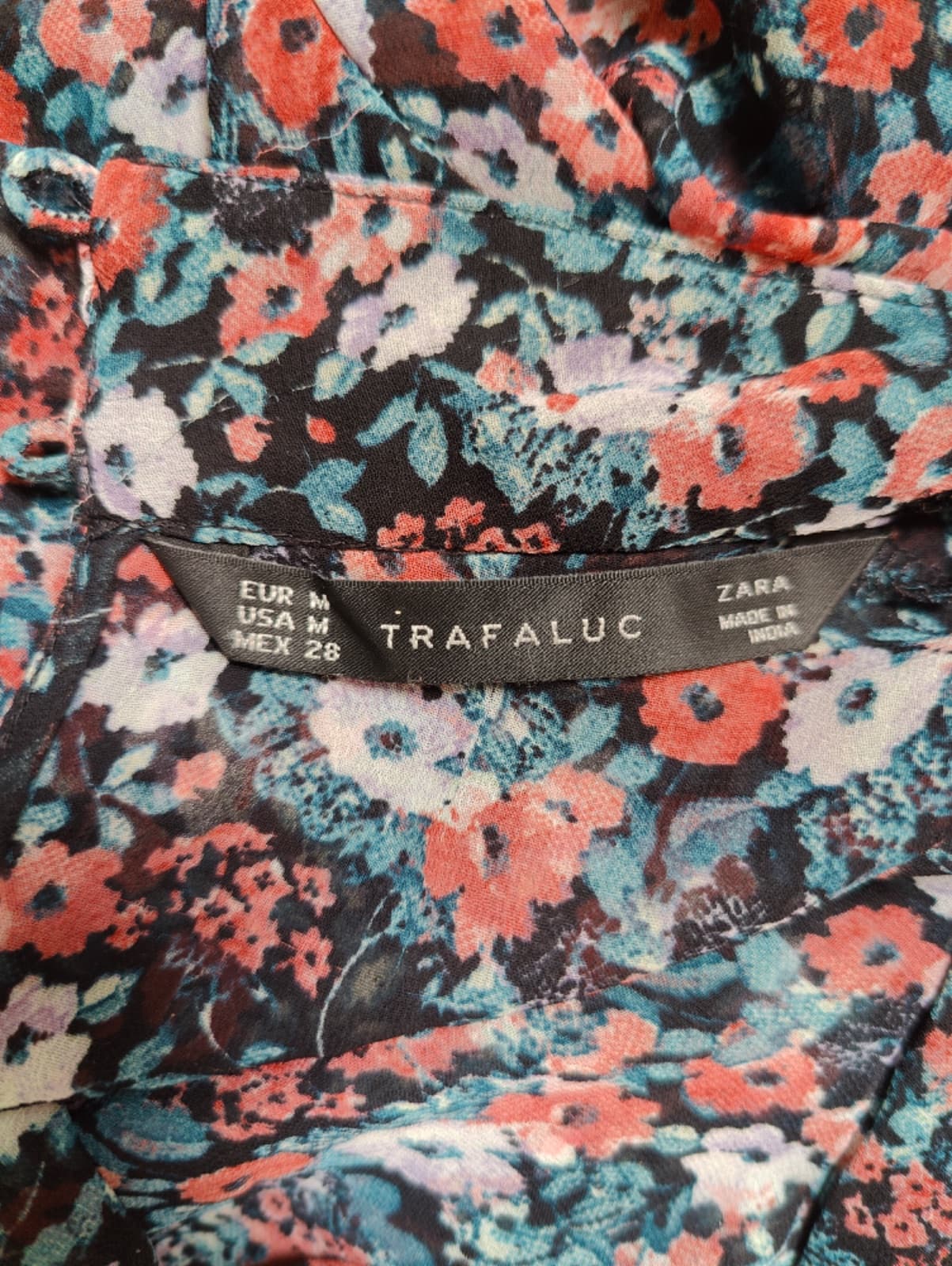 Blouse fleurie transparente à col lavallière Zara – Taille M — photo 5