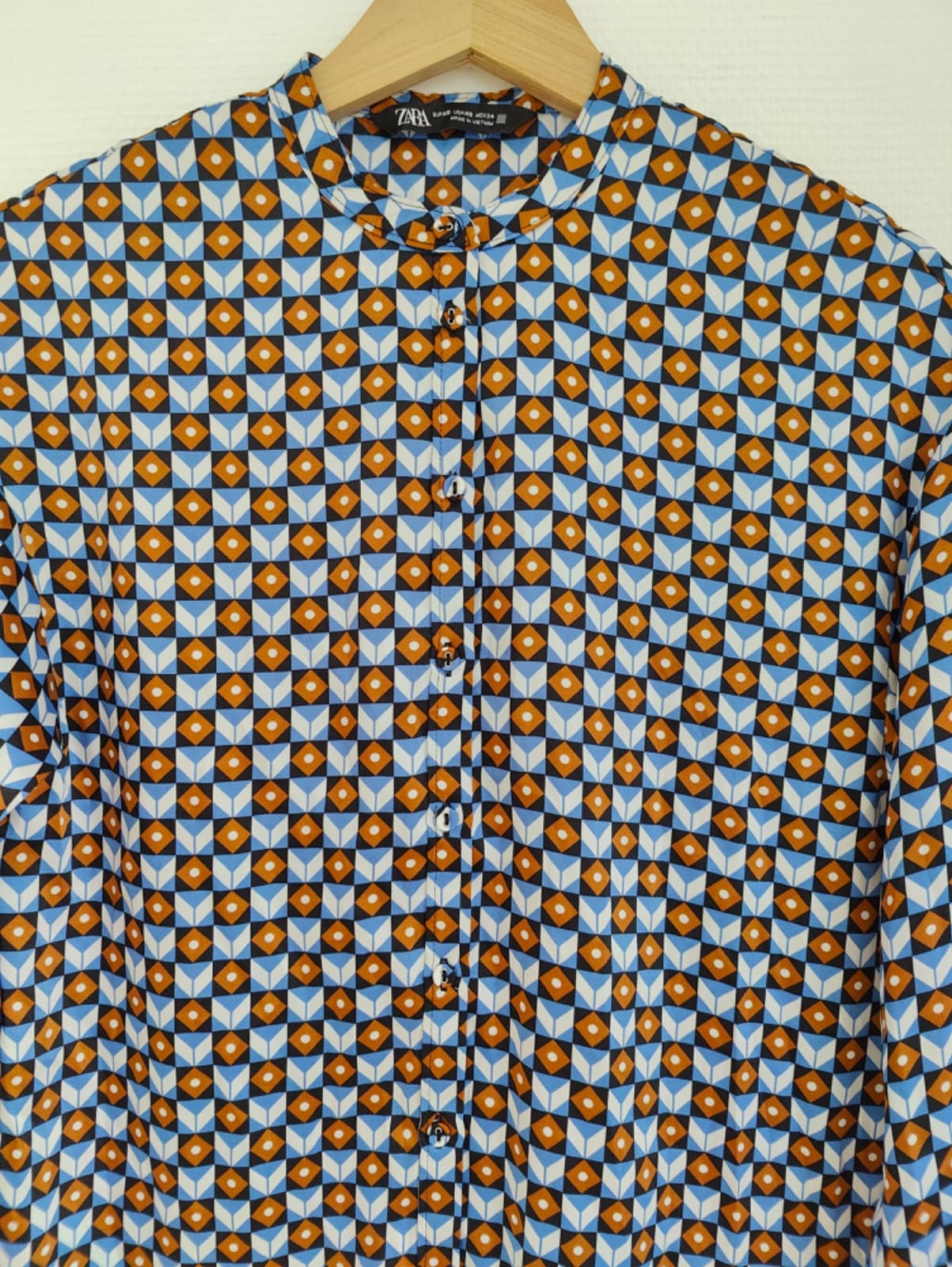 Chemisier imprimé à col montant Zara – Taille XS — photo 2