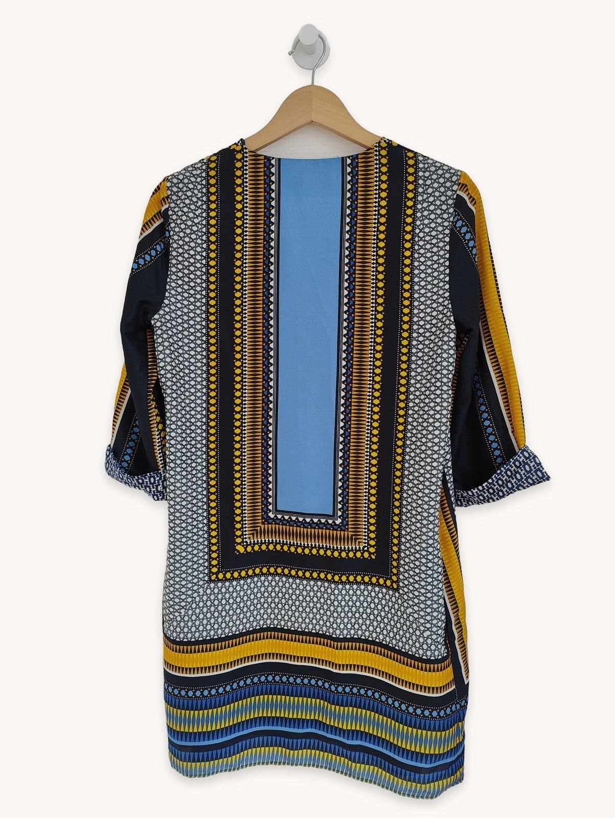 Robe à imprimé géométrique bleu Zara – Taille S — photo 5