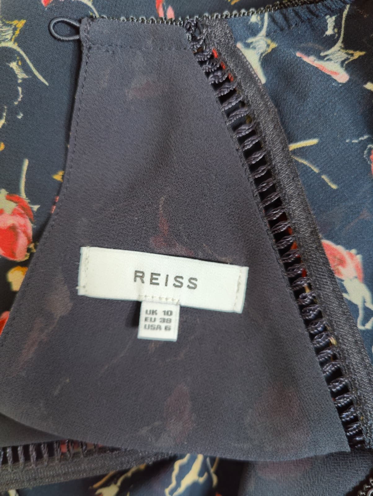 Blouse REISS bleu marine à imprimé floral – Taille M — photo 5