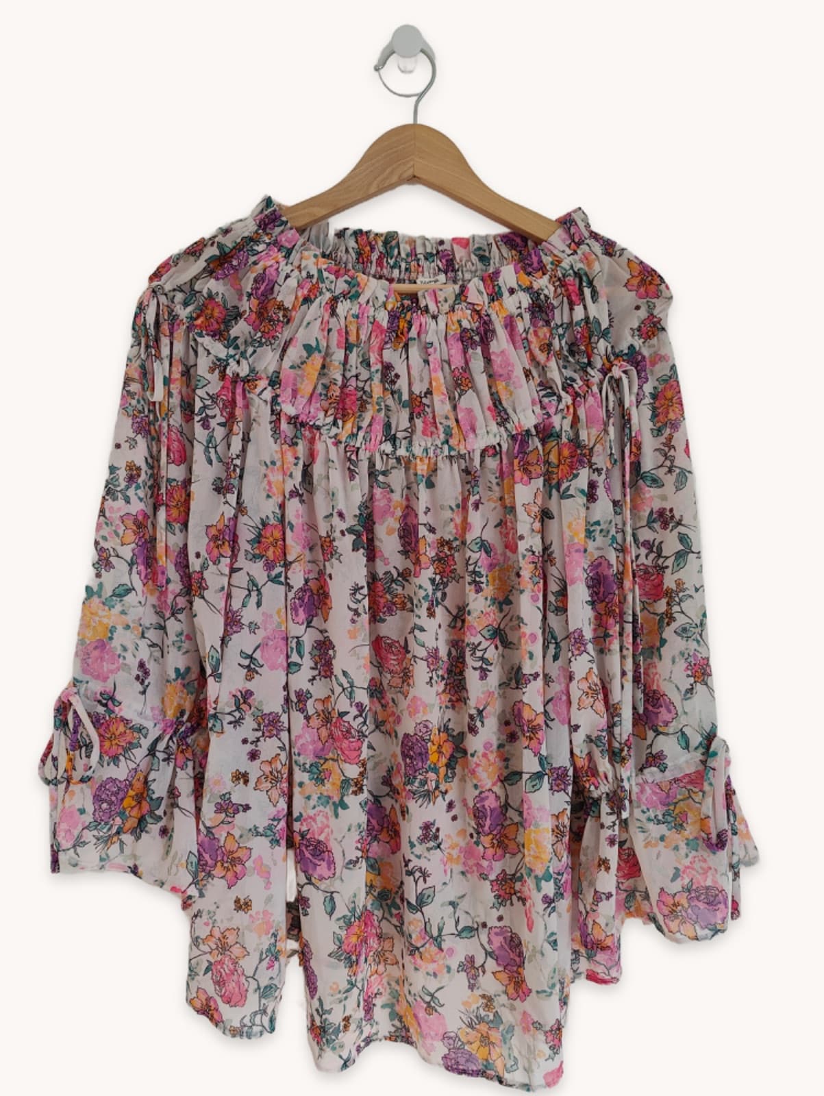 Blouse Tularosa à imprimé floral pastel – Taille S — photo 2