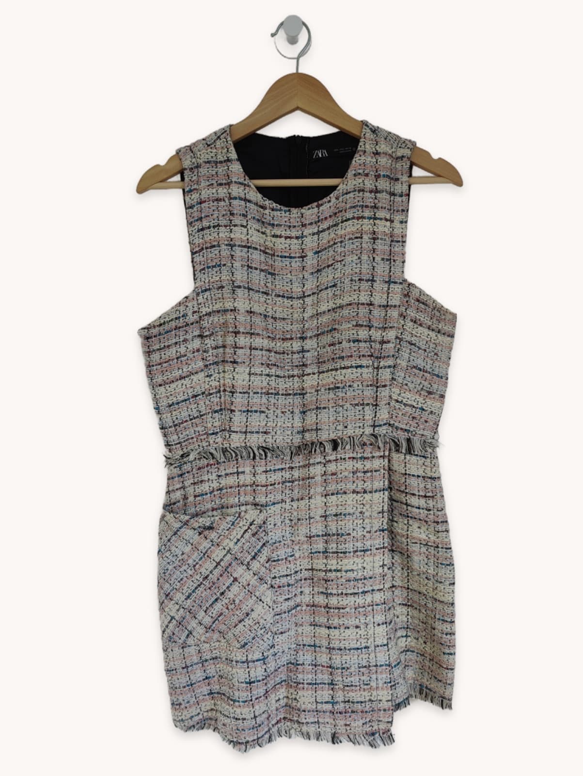 Combishort Zara en tweed multicolore – Taille L