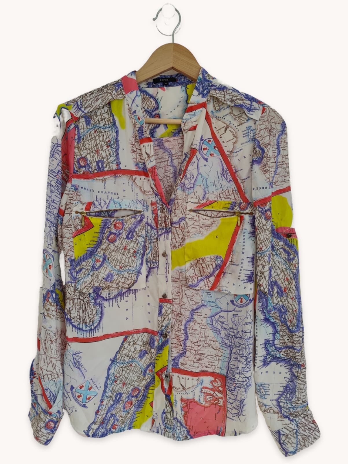 Chemise imprimé carte du monde Elogy – Taille M — photo 2