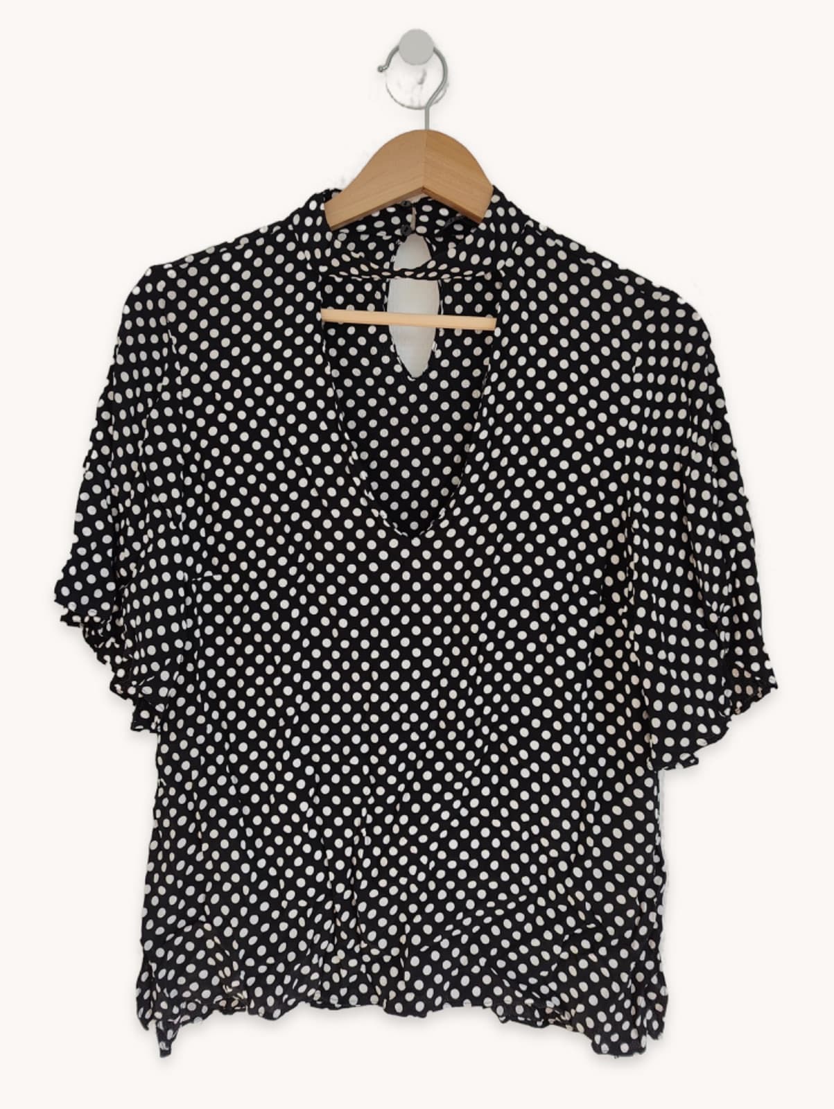 Blouse à pois noir et blanc Zara – Taille S — photo 2