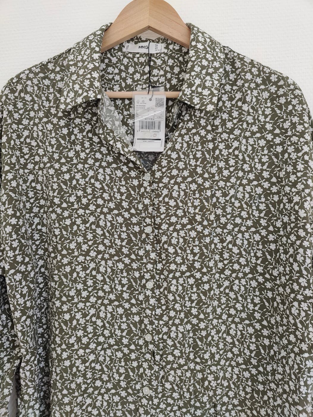 Chemise fleurie kaki Mango – Taille L — photo 3