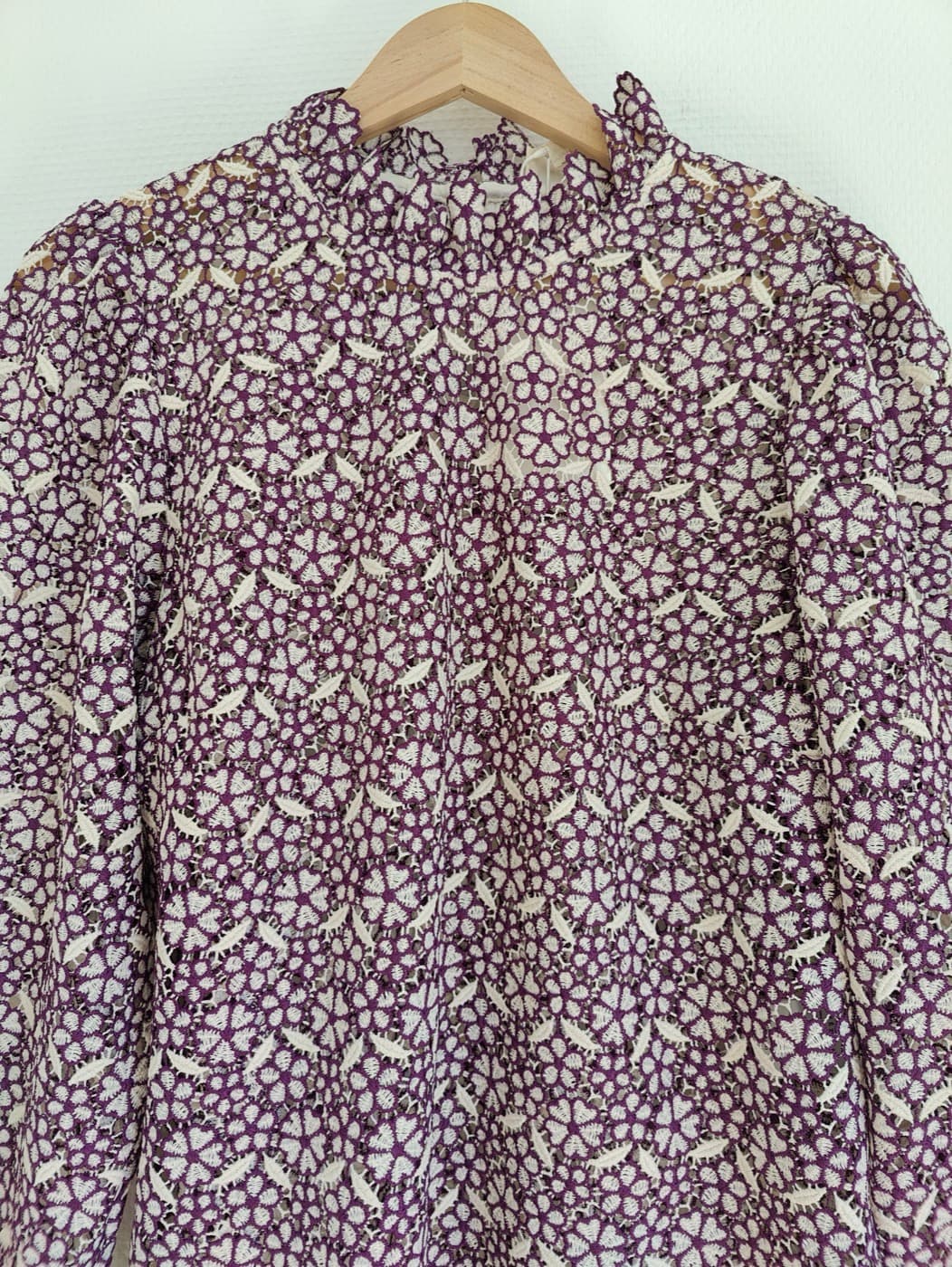 Blouse en dentelle guipure florale Sézane – Taille 42 — photo 3
