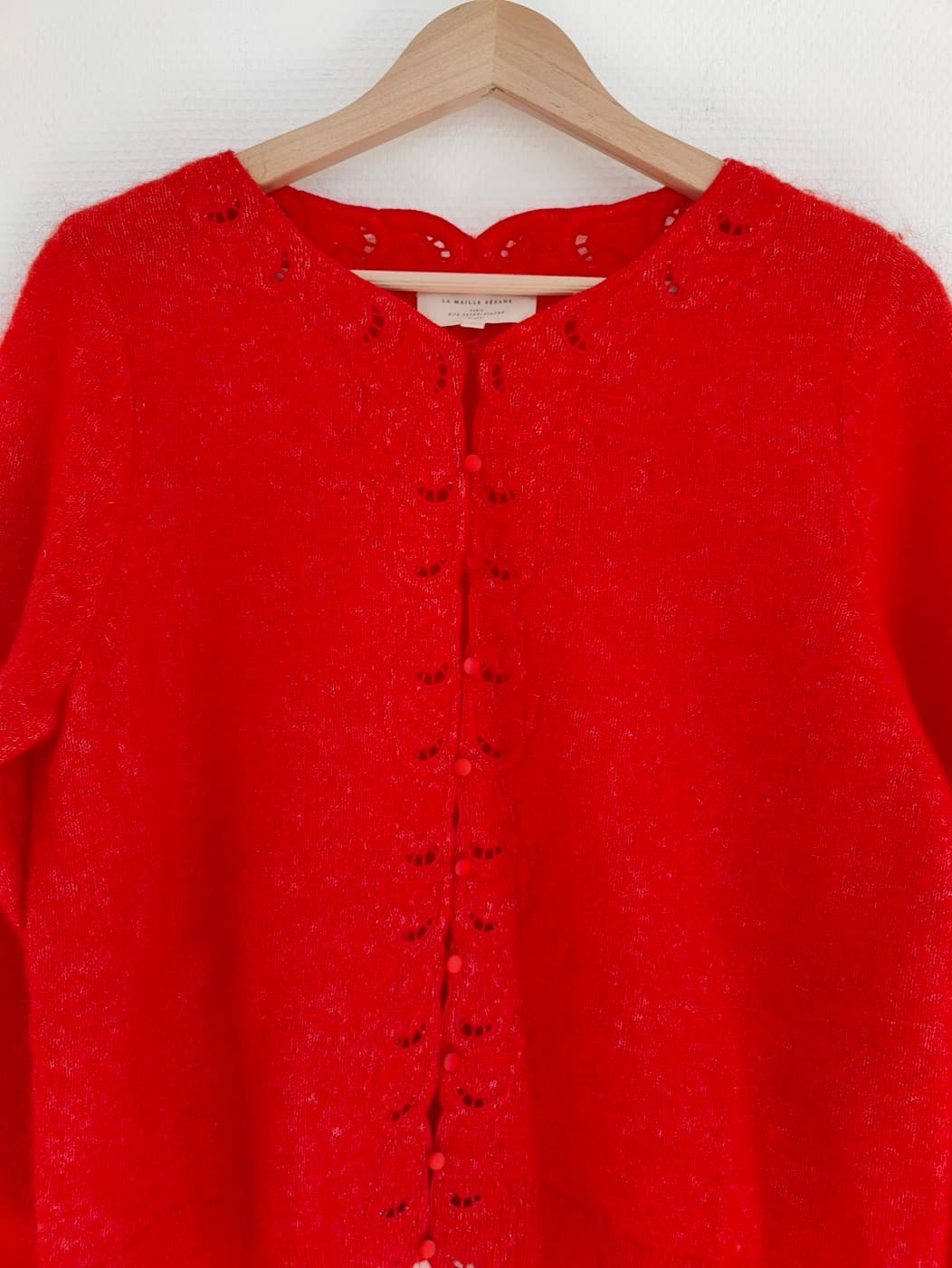 Cardigan en mohair rouge Sézane – Taille L — photo 3