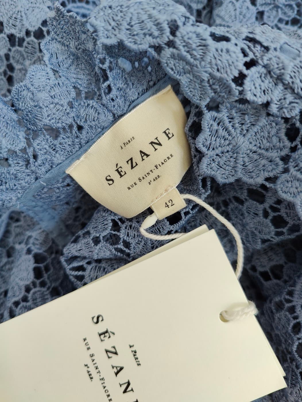Blouse en dentelle col montant Sézane – Taille 42 — photo 5