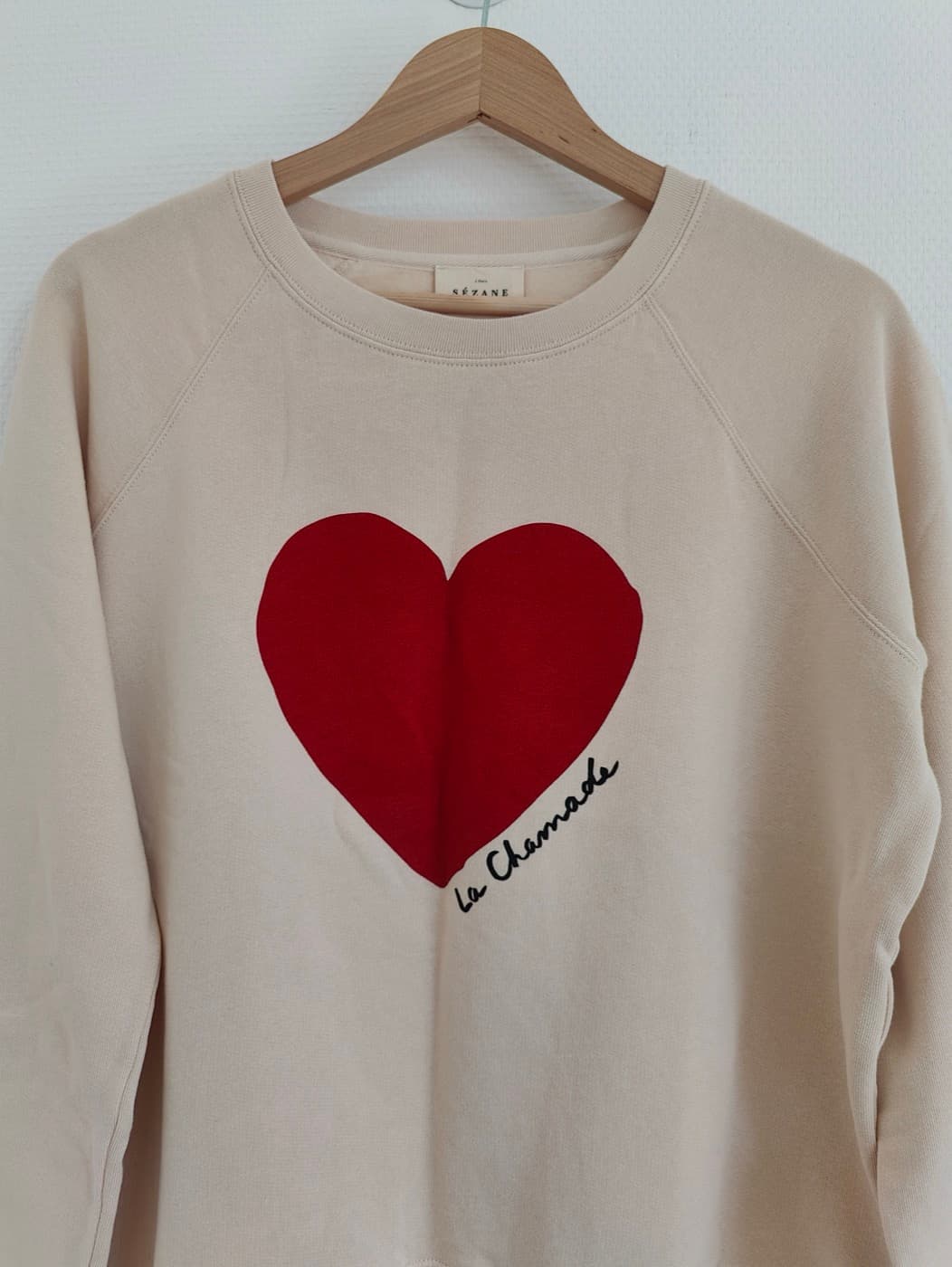Sweat Sézane "La Chamade" écru – Taille L — photo 3