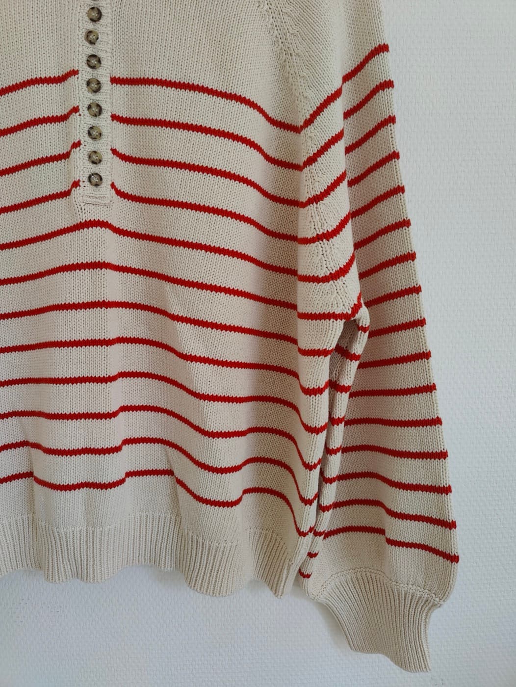 Pull marinière boutonné Sézane – Taille XXXL — photo 4