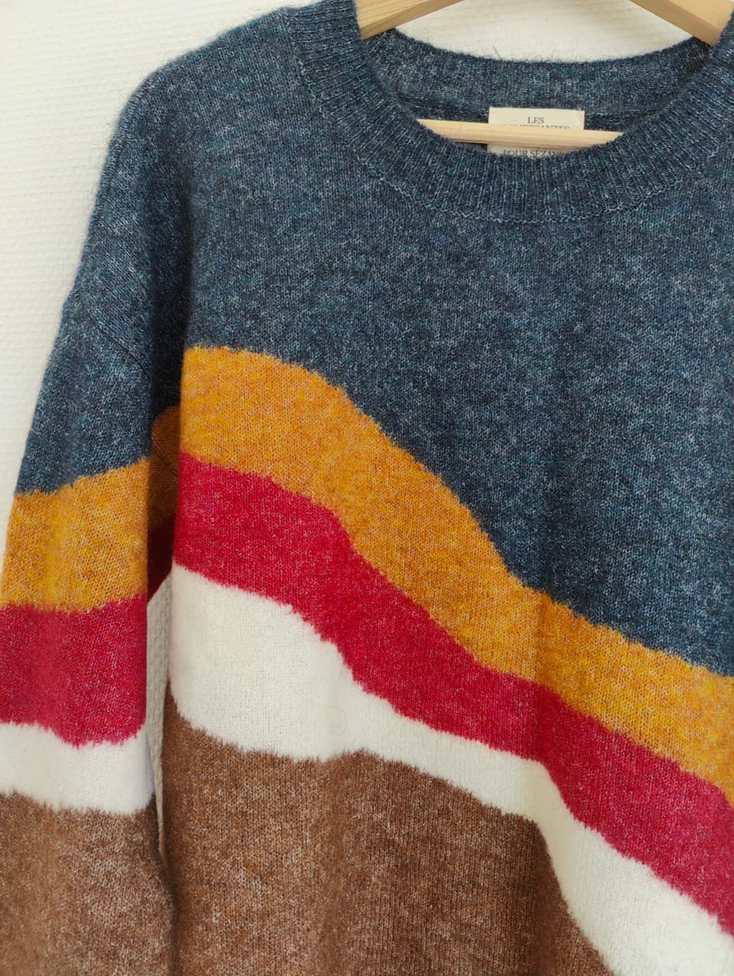 Pull en mohair rayé multicolore Sézane – Taille M — photo 3