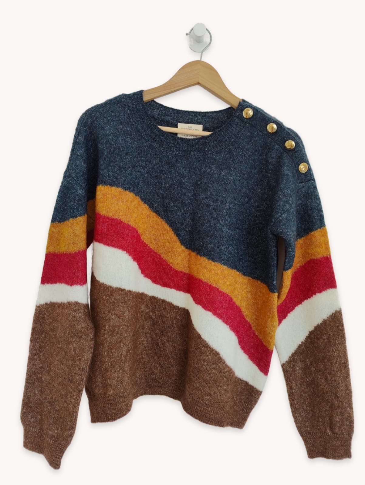 Pull en mohair rayé multicolore Sézane – Taille M — photo 2