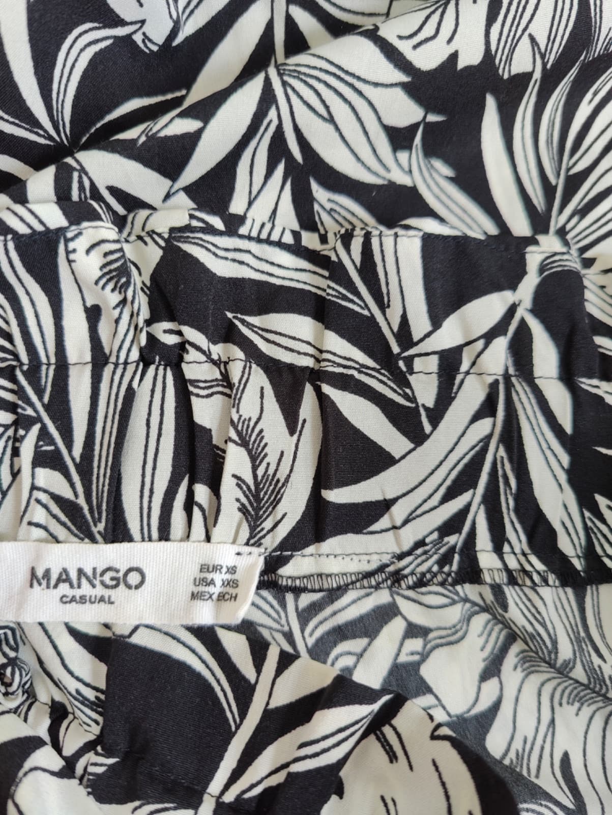 Pantalon large imprimé feuillage Mango – Taille XS — photo 3
